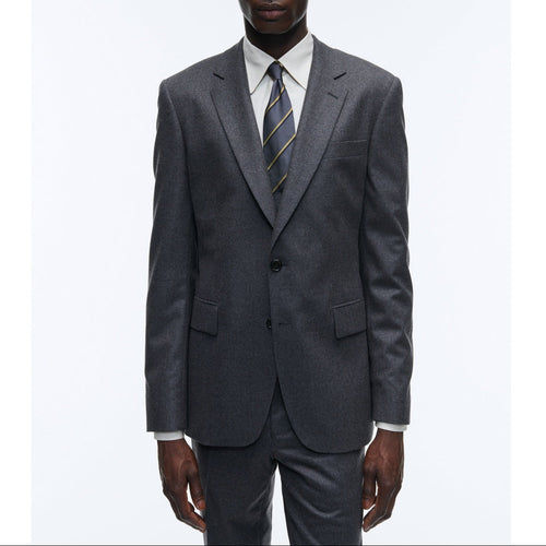 Veste Flanelle Stretch Unie Gris Foncé - Acier