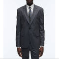 Fursac - Chaqueta Lisa De Franela Stretch Gris Oscuro - Acero