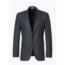 Veste Flanelle Stretch Unie Gris Foncé - Acier