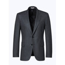 Chaqueta Lisa De Franela Stretch Gris Oscuro - Acero