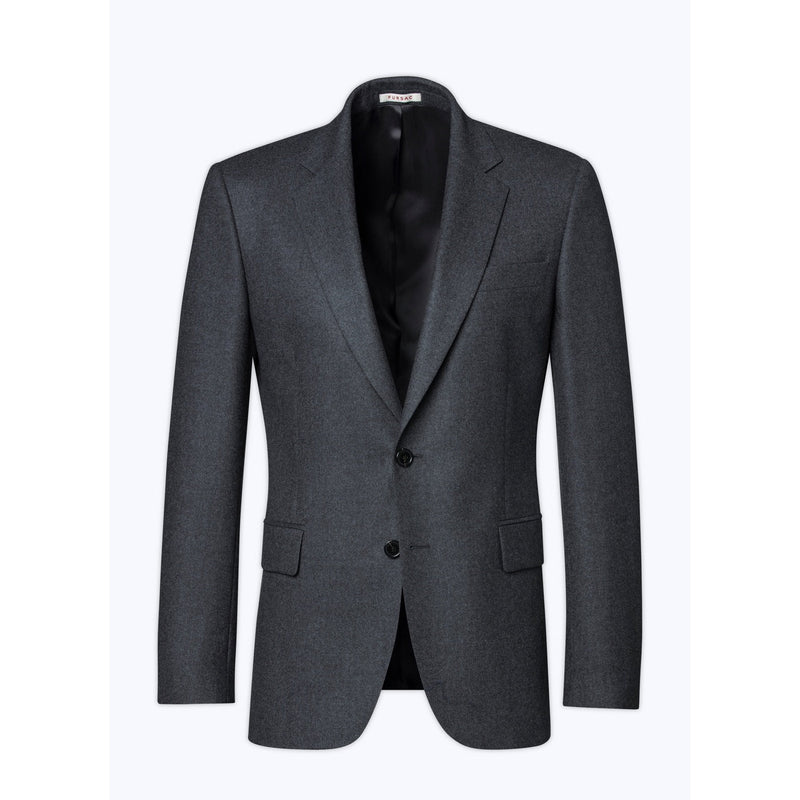 Chaqueta Lisa De Franela Stretch Gris Oscuro - Acero