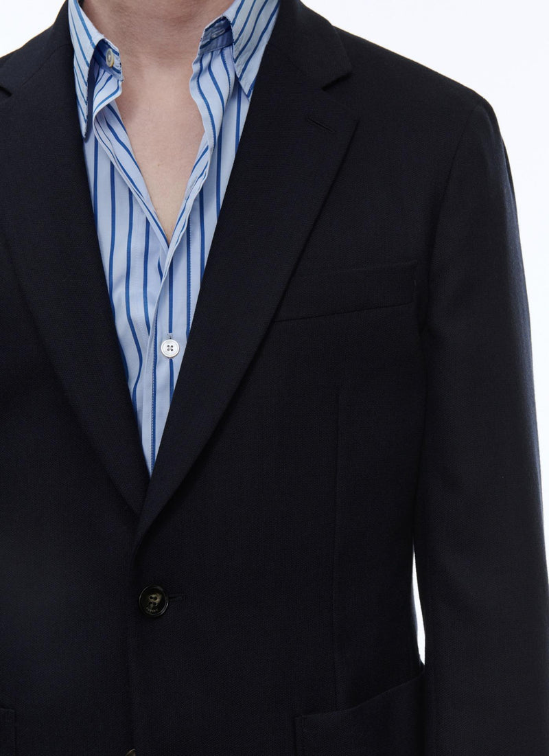 Fursac - Navy Blue Virgin Wool Jacket