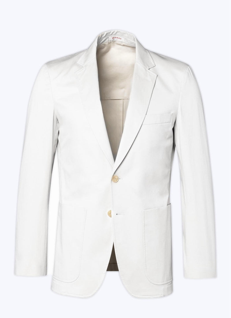 Fursac - Veste En Gabardine De Coton - Écru - Homme
