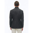 Veste Ajustée En Natté De Laine - Anthracite