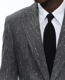 Fursac - Veste En Serge De Laine Mouchetée - Acier - Homme