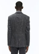 Fursac - Veste En Serge De Laine Mouchetée - Acier - Homme