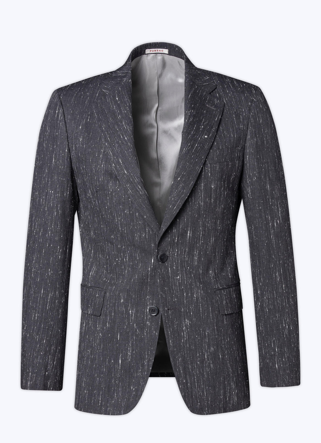 Fursac - Chaqueta Serge de lana moteada - Acero - Hombres