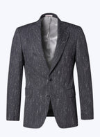Fursac - Chaqueta Serge de lana moteada - Acero - Hombres