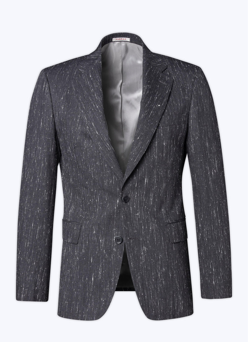 Fursac - Chaqueta Serge De Laine Gris Moteado