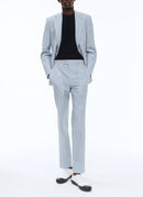 Fursac - Veste En Seersucker De Laine À Rayures - Saphir - Homme