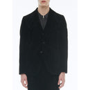 Veste Droite En Velours Côtelé - Noir