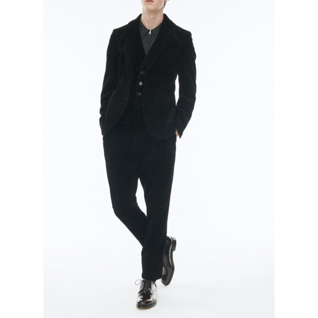 Chaqueta recta de pana - Negro