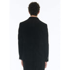 Chaqueta recta de pana - Negro