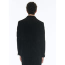 Veste Droite En Velours Côtelé - Noir