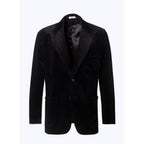 Chaqueta recta de pana - Negro