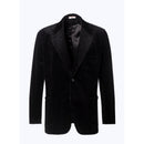 Veste Droite En Velours Côtelé - Noir