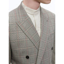 Veste Croisée En Laine Mélangée - Noir Et Blanc