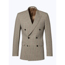 Veste Croisée En Laine Mélangée - Noir Et Blanc