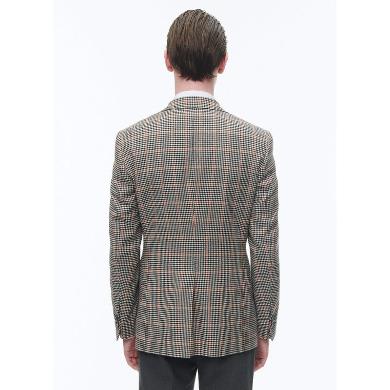 Veste Ajustée À Motif Pied De Poule - Noir Et Blanc