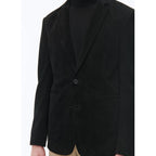 Fursac - Blazer En Cuir Suedine - Noir