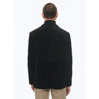 Fursac - Blazer En Cuir Suedine - Noir