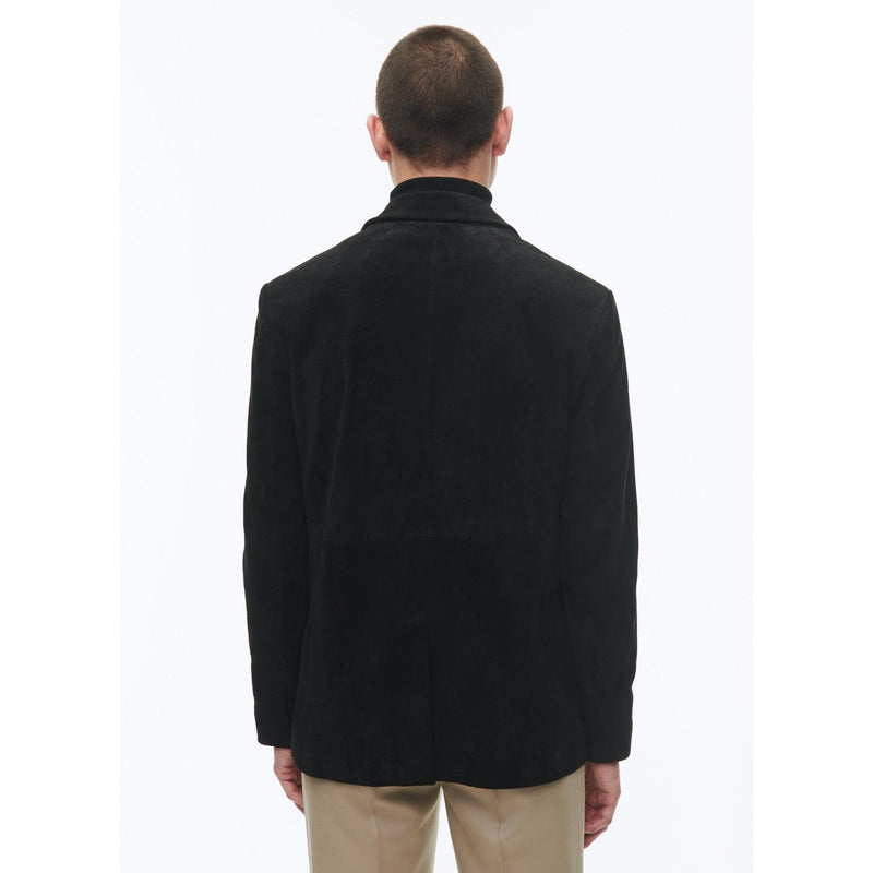 Blazer En Cuir Suedine - Noir