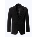 Fursac - Blazer En Cuir Suedine - Noir