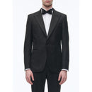 Veste De Costume En Jacquard De Laine - Noir