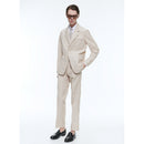 Veste Droite Souple En Lin Et Coton - Beige