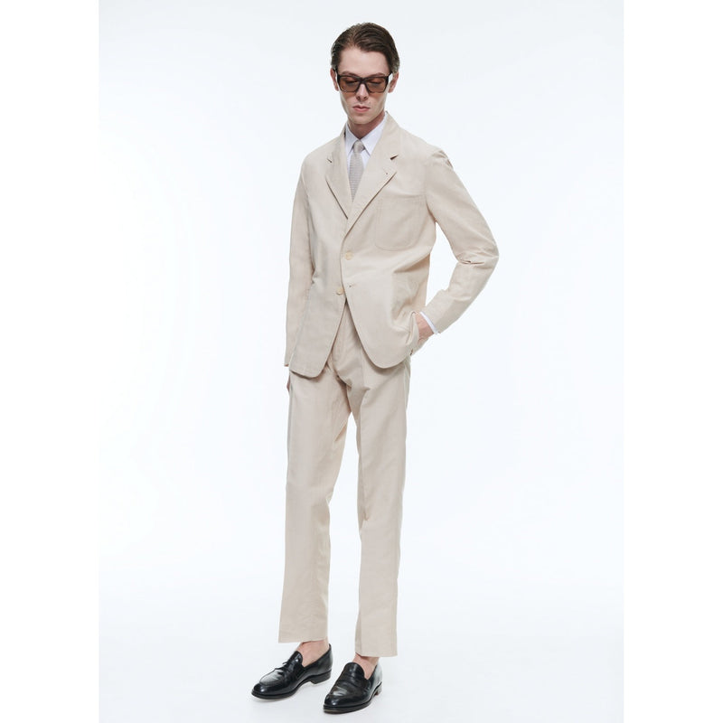 Veste Droite Souple En Lin Et Coton - Beige