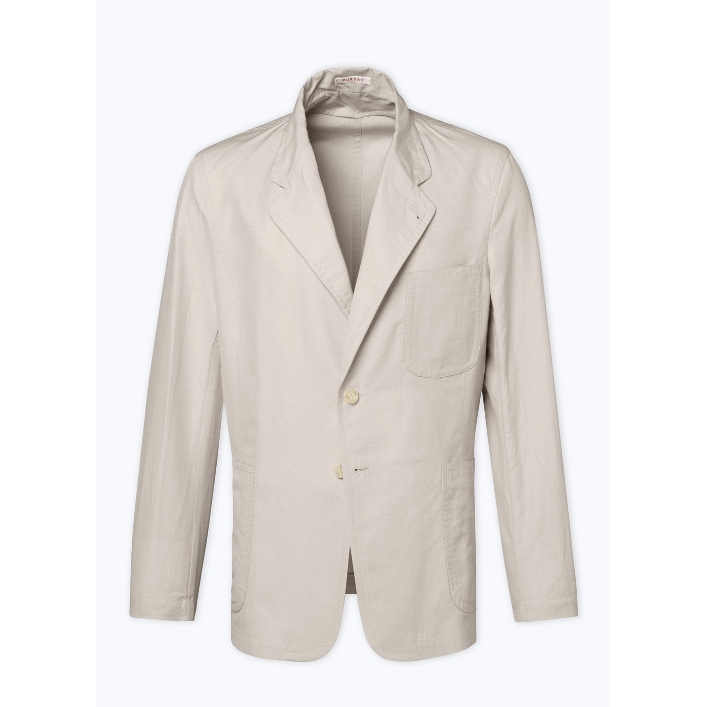 Fursac - Veste Droite Souple En Lin Et Coton - Beige