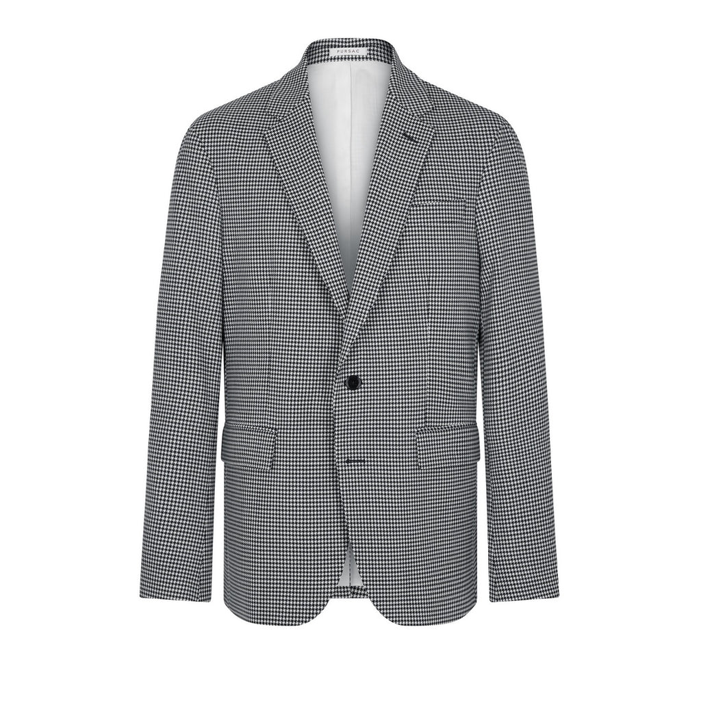 Veste Pied De Poule Noir Et Blanc Légère - Noir Et Blanc