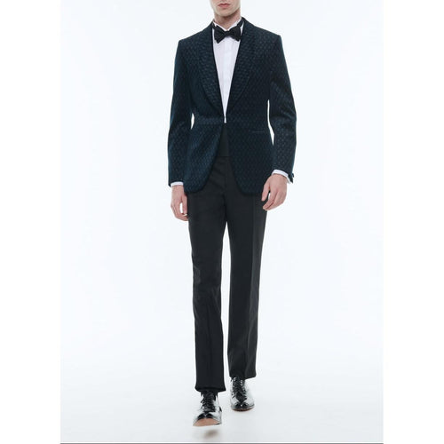 Chaqueta de esmoquin de terciopelo - Azul