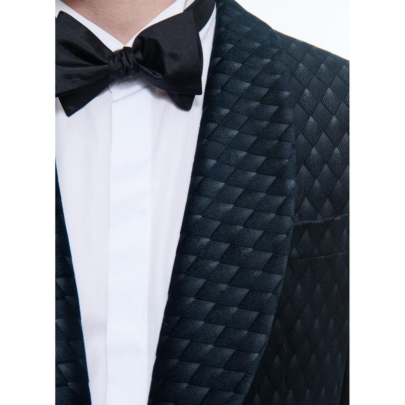 Veste De Smoking En Velours - Bleu