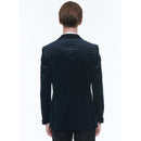 Veste De Smoking En Velours - Bleu