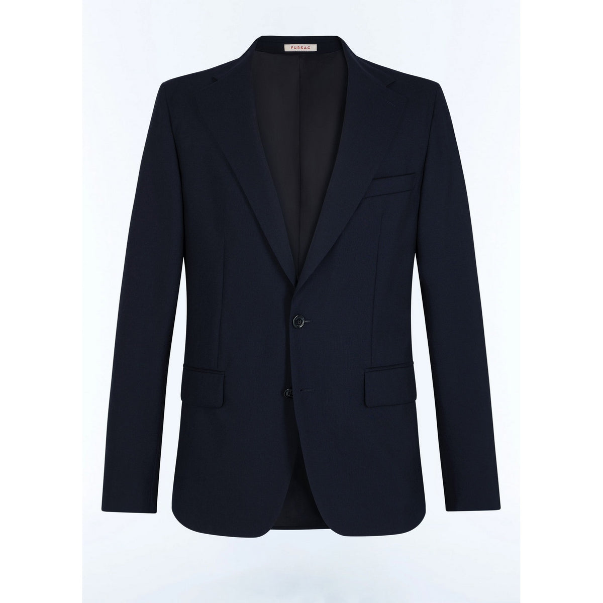 Veste Droite En Laine Certifiée - Bleu Marine