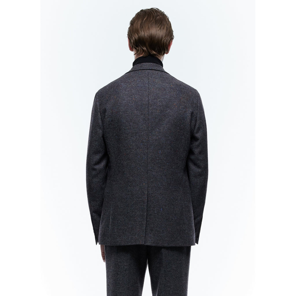 Straight Jacket in Speckled Wool - Gray - Multicolored Speckled