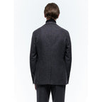 Straight Jacket in Speckled Wool - Gray - Multicolored Speckled