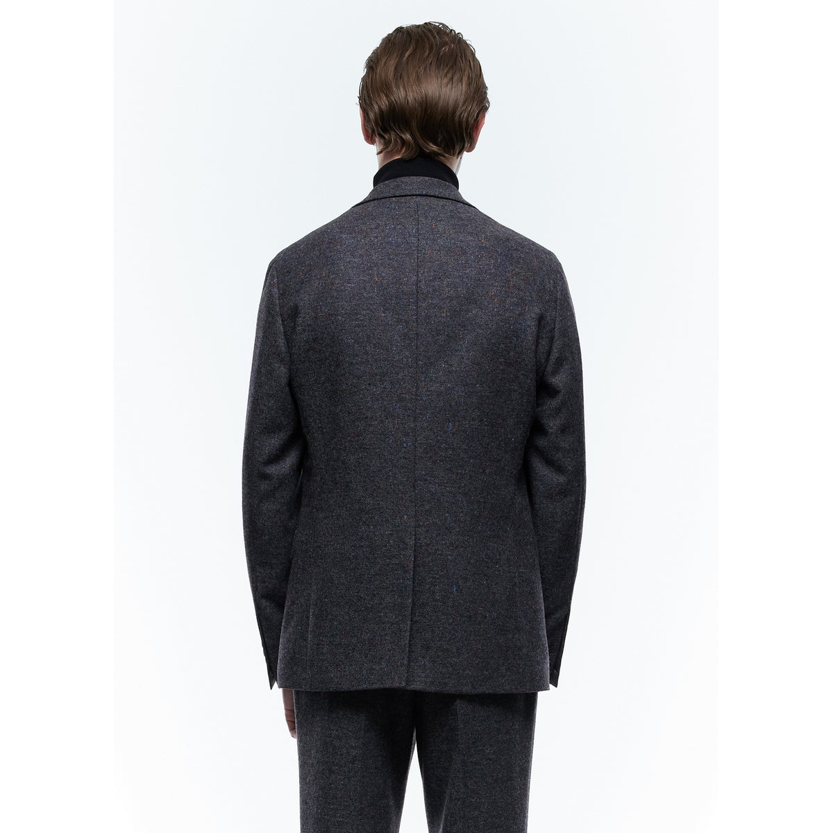 Straight Jacket in Speckled Wool - Gray - Multicolored Speckled