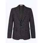 Straight Jacket in Speckled Wool - Gray - Multicolored Speckled