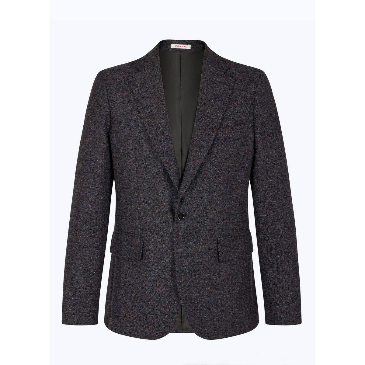 Straight Jacket in Speckled Wool - Gray - Multicolored Speckled