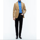 Veste Droite En Velours Côtelé - Beige