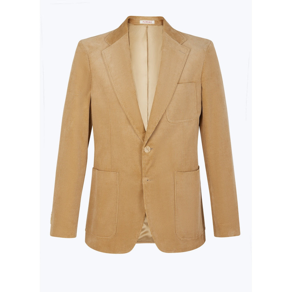 Chaqueta recta de pana - Beige