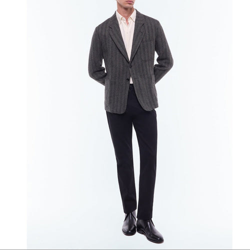 Chaqueta desestructurada de espiga gris - Antracita