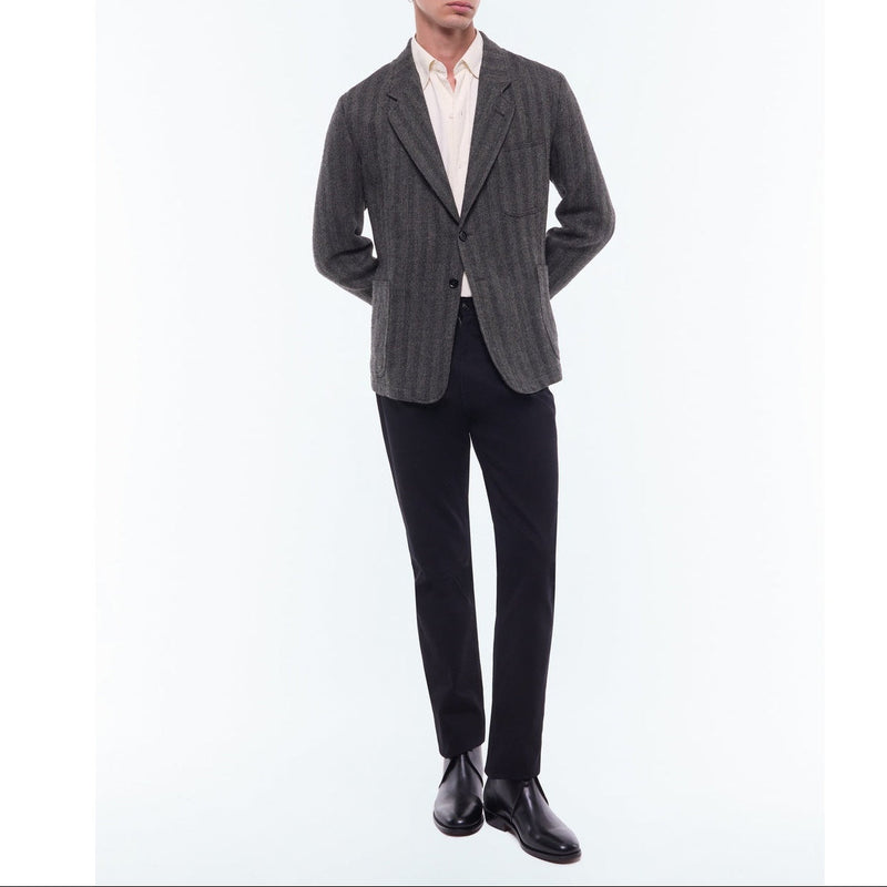 Chaqueta desestructurada de espiga gris - Antracita