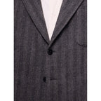 Chaqueta desestructurada de espiga gris - Antracita