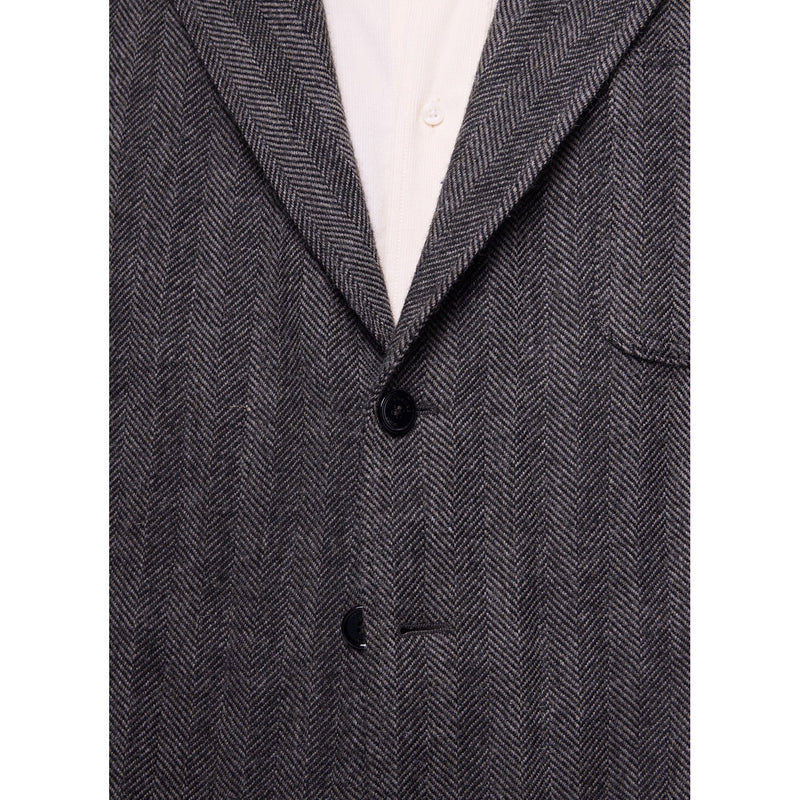 Chaqueta desestructurada de espiga gris - Antracita