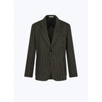 Unstructured Grey Herringbone Jacket - Charcoal