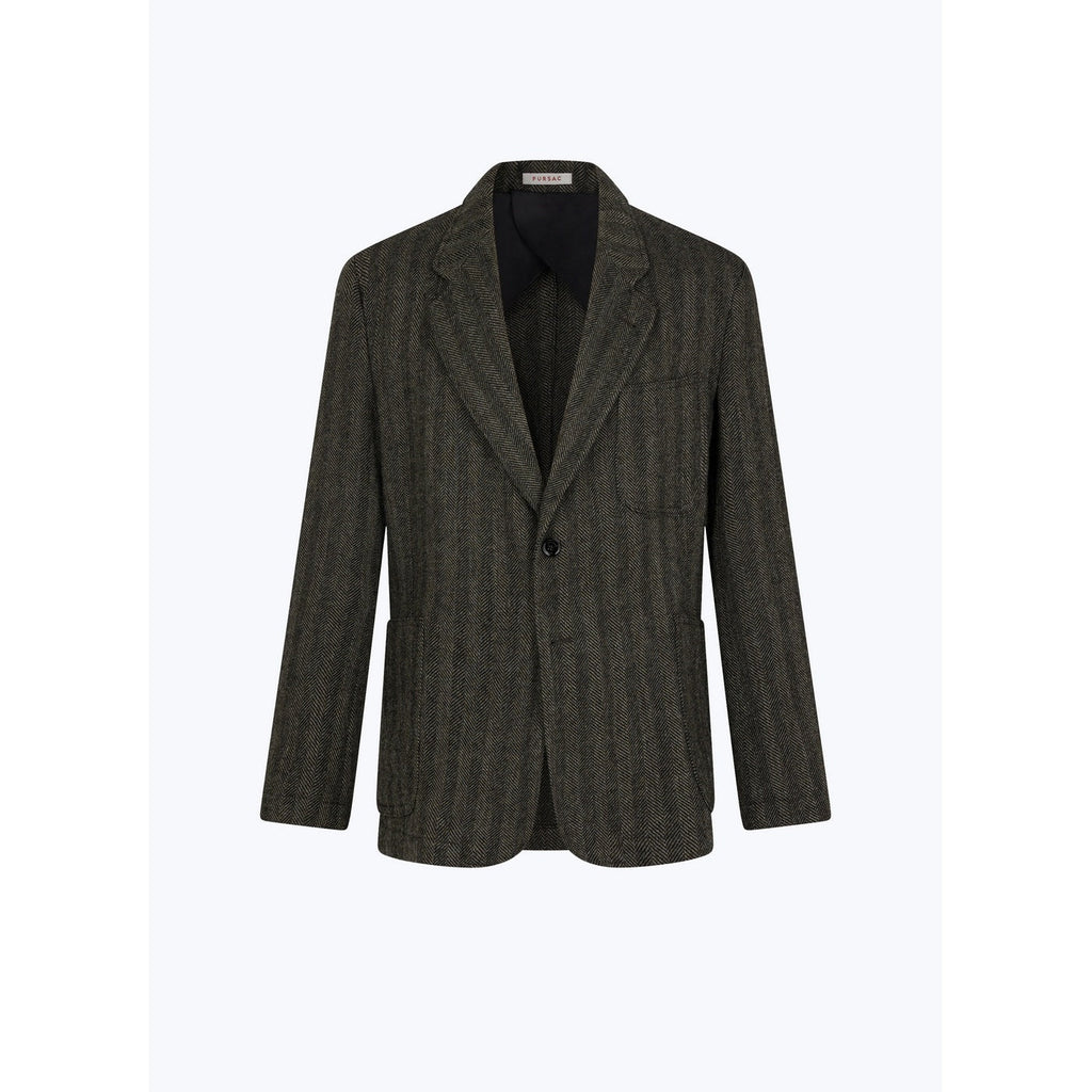 Chaqueta desestructurada de espiga gris - Antracita