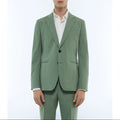 Veste Droite En Toile De Coton - Vert Sauge